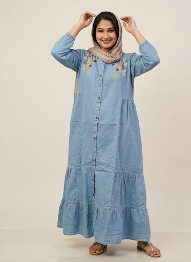 DENIM LONG GOWN