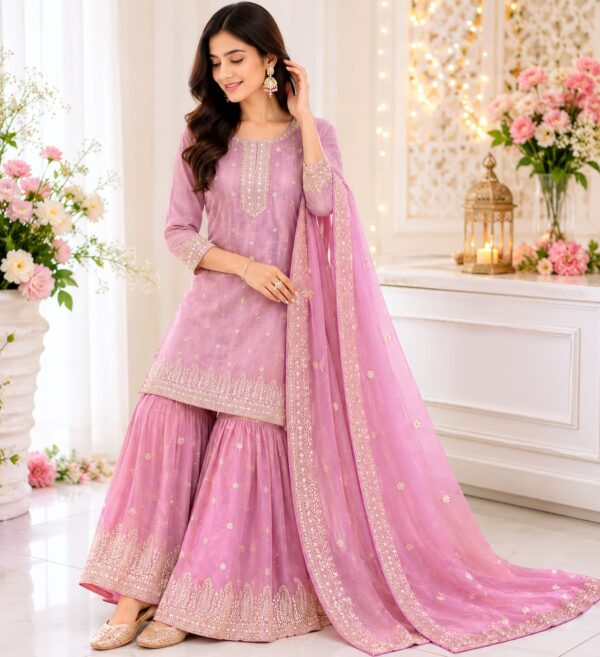 TRENDING ORGANZA SHARARA