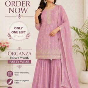 TRENDING ORGANZA SHARARA